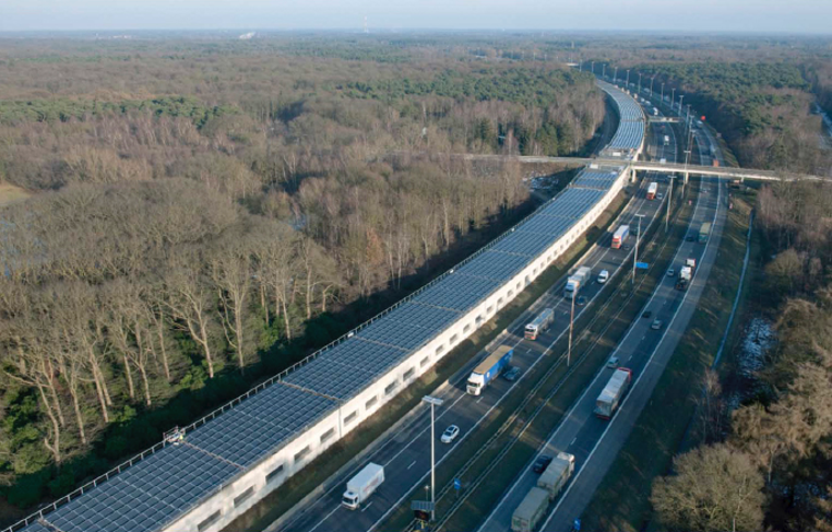 Solartunnel für den Hochgeschwindigkeitszug in Belgien